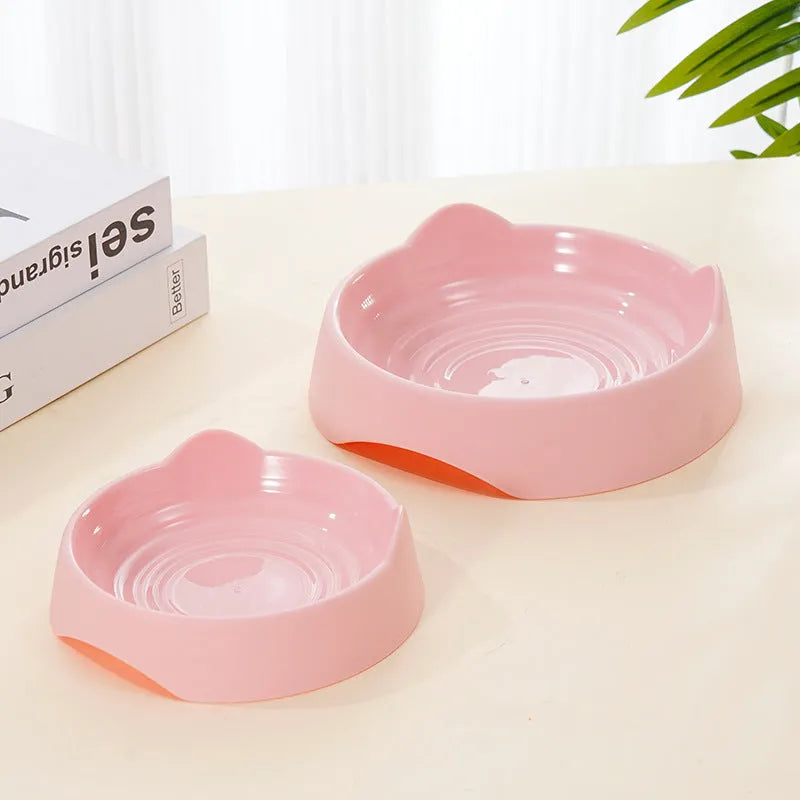 Ceramic dog slow feeder bowl with puzzle maze pattern in blue, green, or pink colours