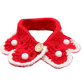A soft milk cotton knitted pet collar with a cartoon pattern, shown in a selected colour.