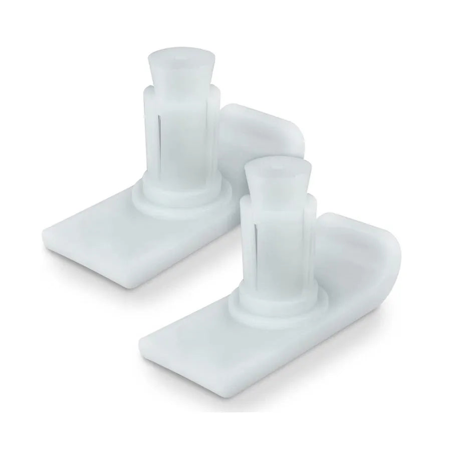 White POM walker sled foot mat glide plate pair for universal accessories