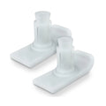 White POM walker sled foot mat glide plate pair for universal accessories