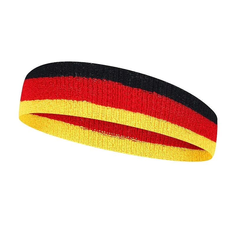 Adult sports headband in multiple colour combinations measuring 5.5 by 20 cm