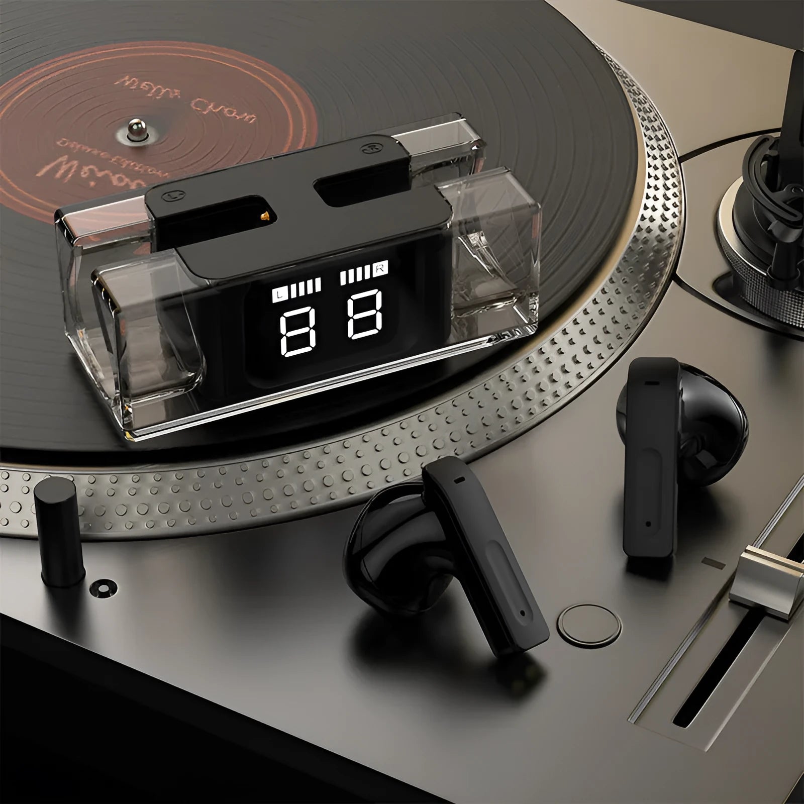E90 wireless in-ear sports headphones in black, green, purple, or white colours