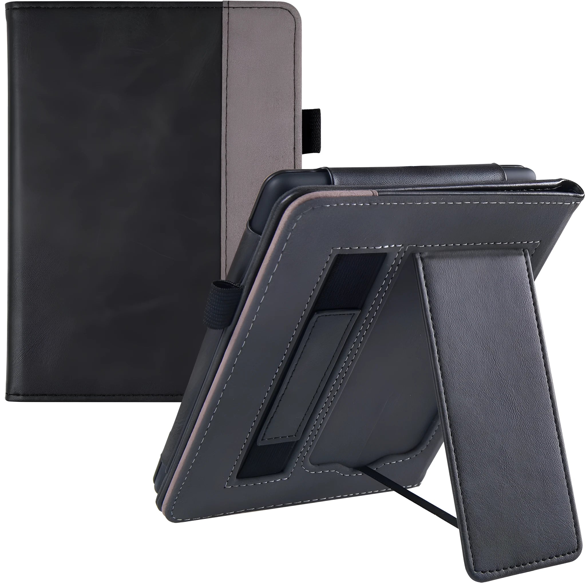 Kindle Paperwhite 5 leather case with integrated wrist strap bracket in multiple colour options