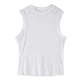 Men's loose-fit sports vest in white and black colours for summer wear