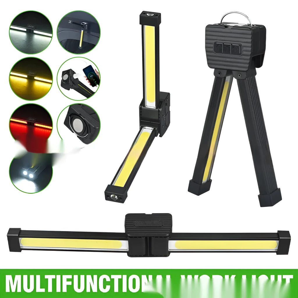 Strong light multifunctional camping and auto repair work light with A55 power supply