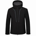 Polyester mountaineering sport jacket in black for hiking and climbing