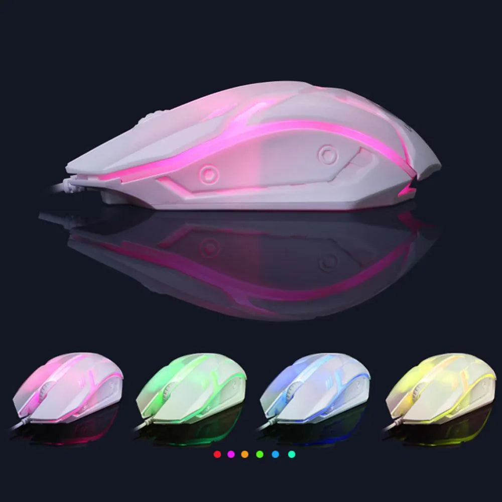 GTX300 wired USB gaming keyboard and mouse set in black or white with colour backlit keys