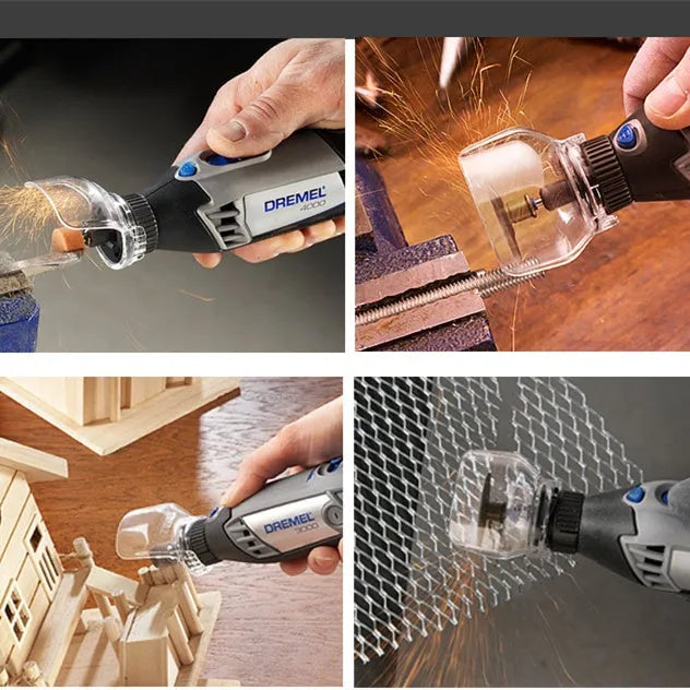 Transparent plastic safety cover for Delta grinder with 17.5-19mm thread port