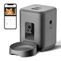 Automatic cat feeder in white or black with programmable timing and remote control options