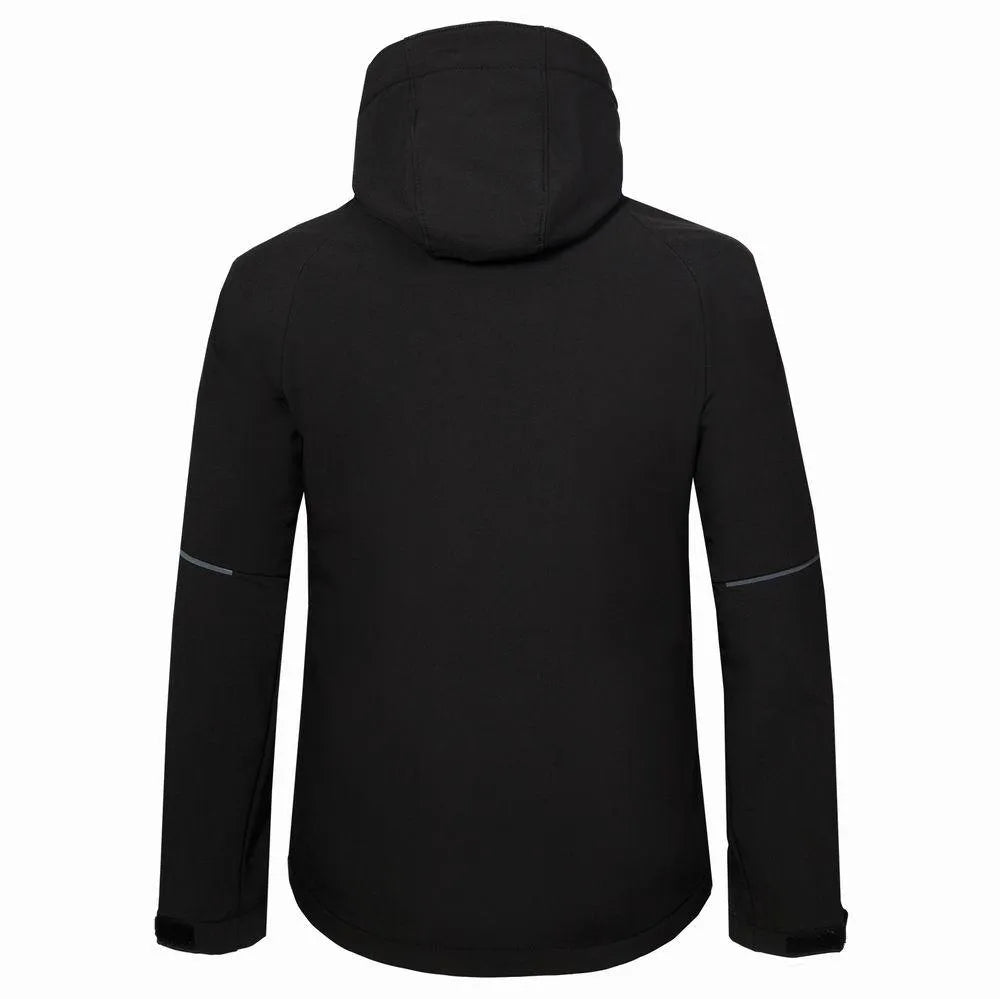 Polyester mountaineering sport jacket in black for hiking and climbing