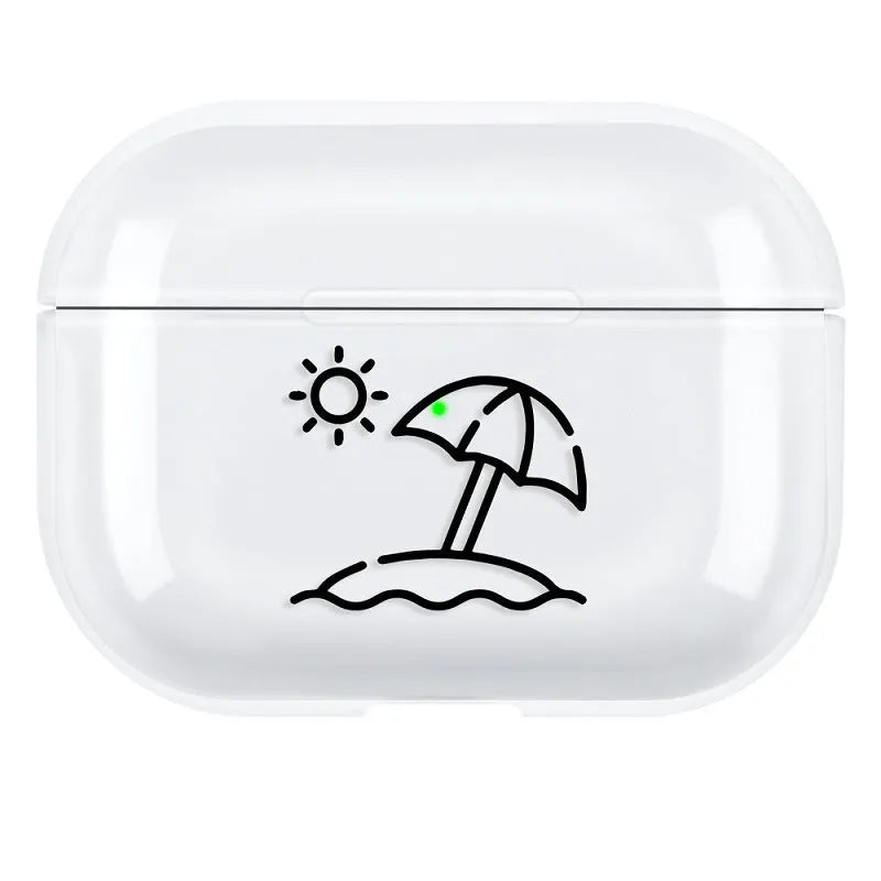 Simple solid colour PC protective shell case for Apple AirPods Pro 3 earphones