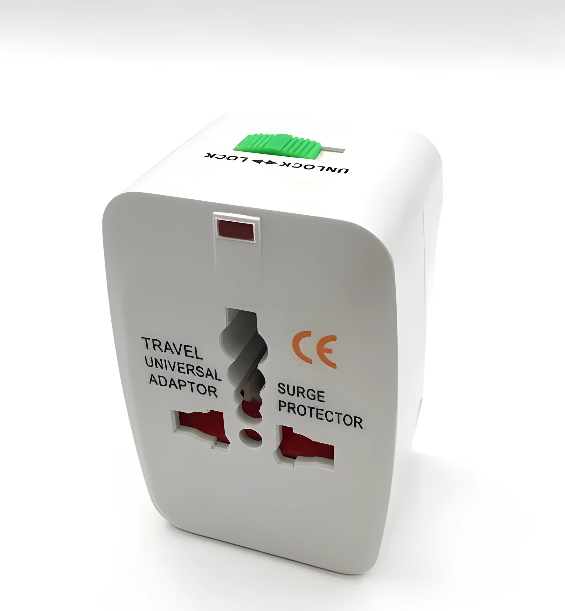 Universal travel plug adapter with USB port for international mobile charging