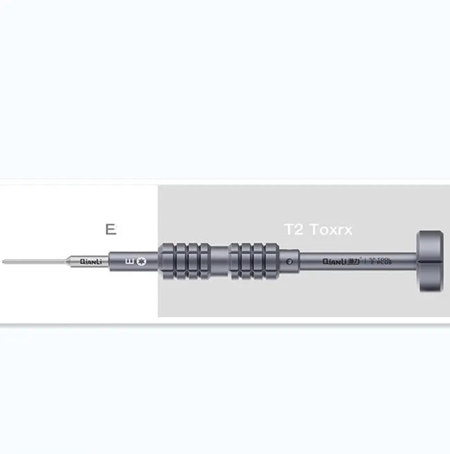 iPhone screwdriver set with grenade-shaped aluminium handle and multiple precision bits for mobile phone repair