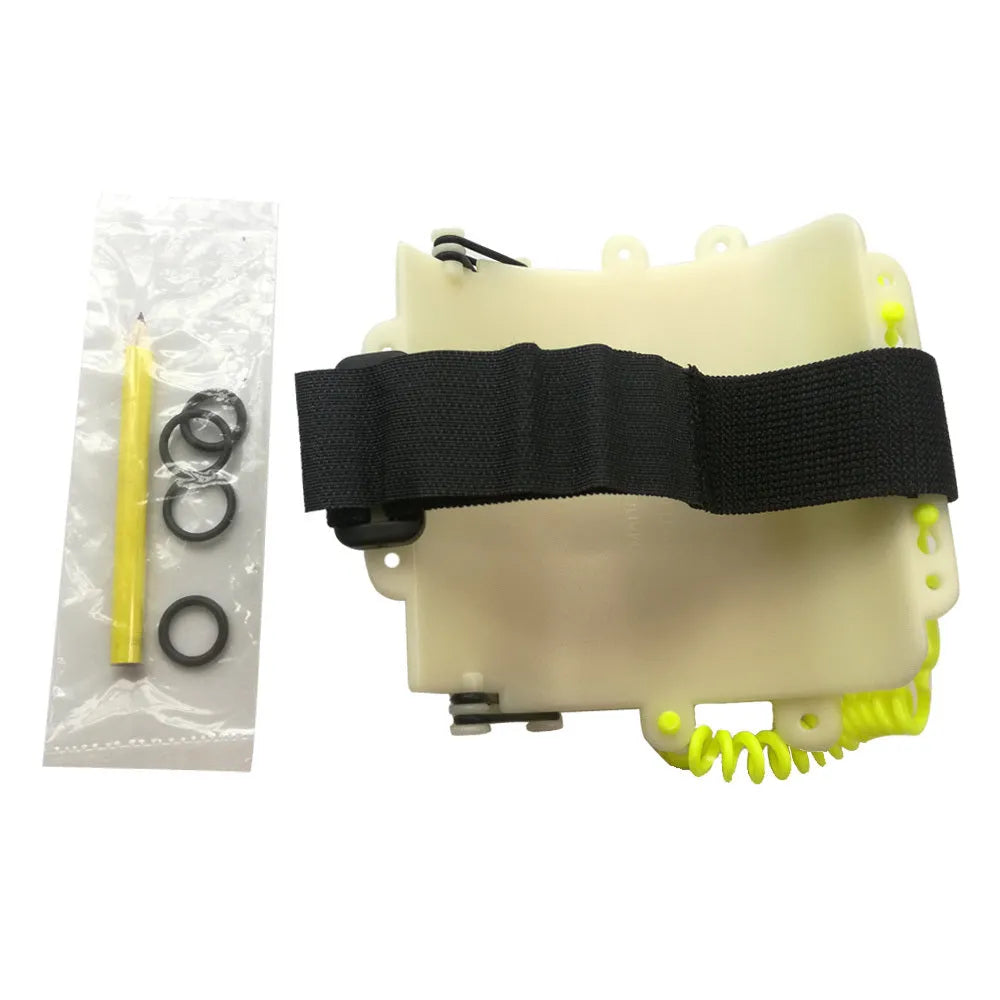 White luminous underwater writing wristboard for scuba diving communication with pencil
