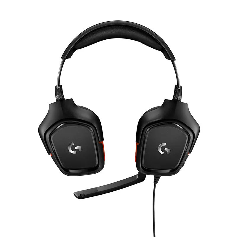 G331 stereo gaming headset with microphone on a dark background, showing padded headband and ear cups.