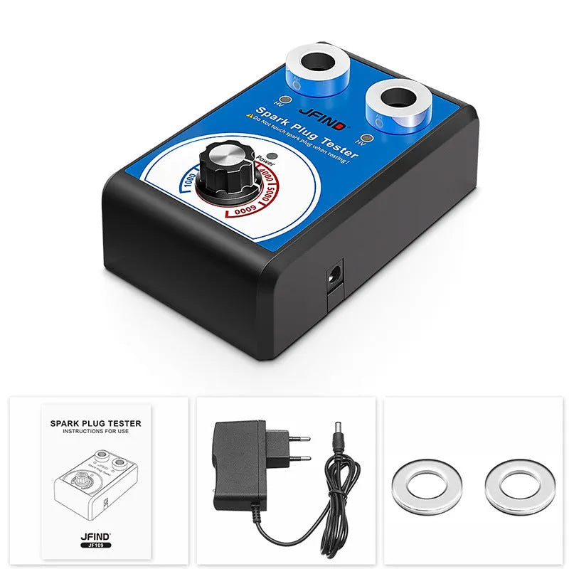 Car double hole plug ignition system detector for spark plug testing