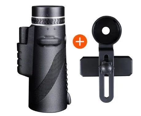 Black HD 40x60 monocular telescope with 40x magnification and waterproof design.
