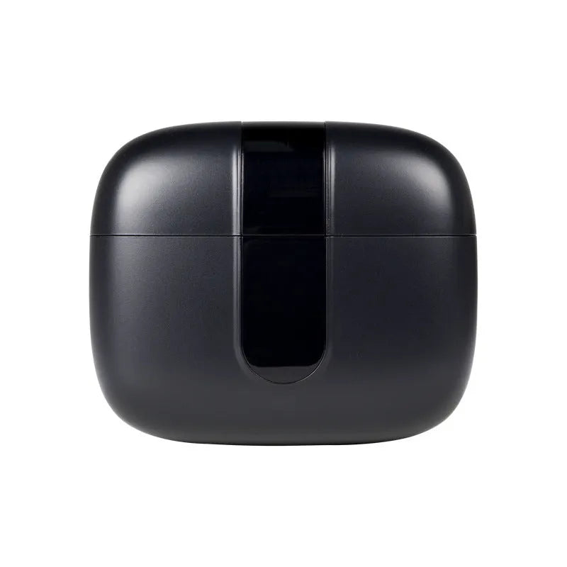 Jerry X08 black wireless Bluetooth headphones with charging case showing digital display subwoofer fourth generation technology
