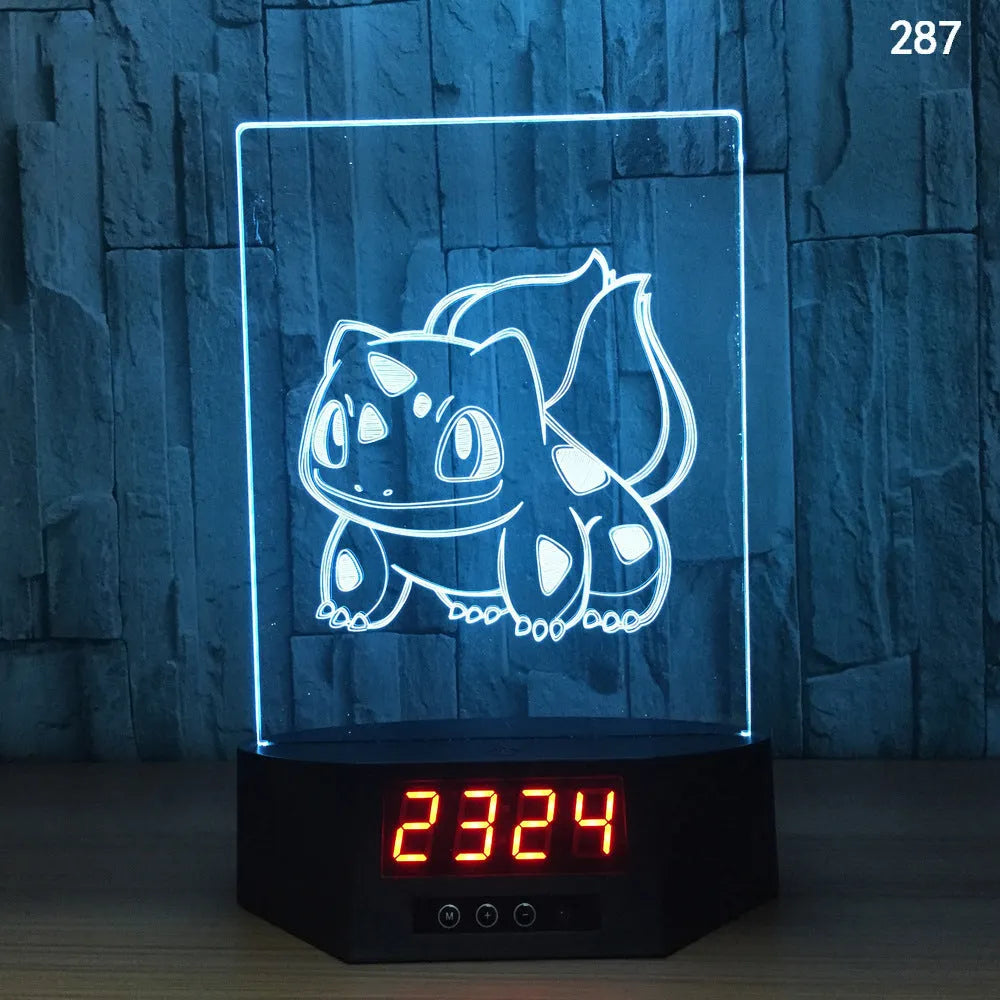Glowing blue 3D dolphin-shaped LED night light on a table with remote control.