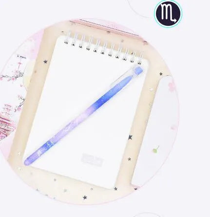 12 quick-drying gel pens with constellation designs in a plastic box