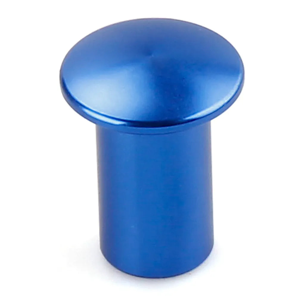 Aluminium alloy drift handbrake button cap in gold, silver, black, blue, and red colours.