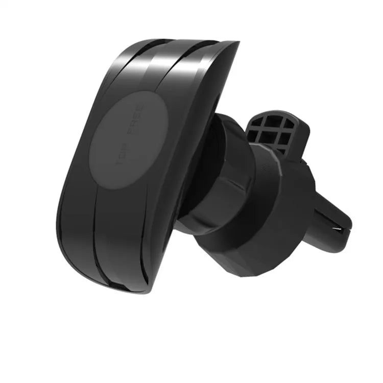 Glory black car phone holder mounted on vehicle air vent holding smartphone