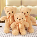 Yellow plush bear toy 30cm tall, made of soft fabric with PP cotton filling, standing upright on a plain background