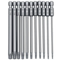 Hexagon handle screwdriver bit set with alloy bits in various lengths including 50mm 75mm 100mm