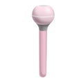 Pink and white columnar magic wand humidifier with USB cable and 1 litre water tank.