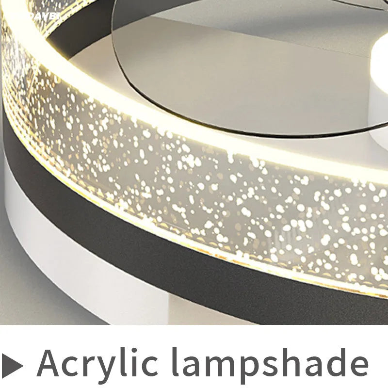 Simple modern Nordic-style white ceiling light with LED bulbs, designed for a child's bedroom.