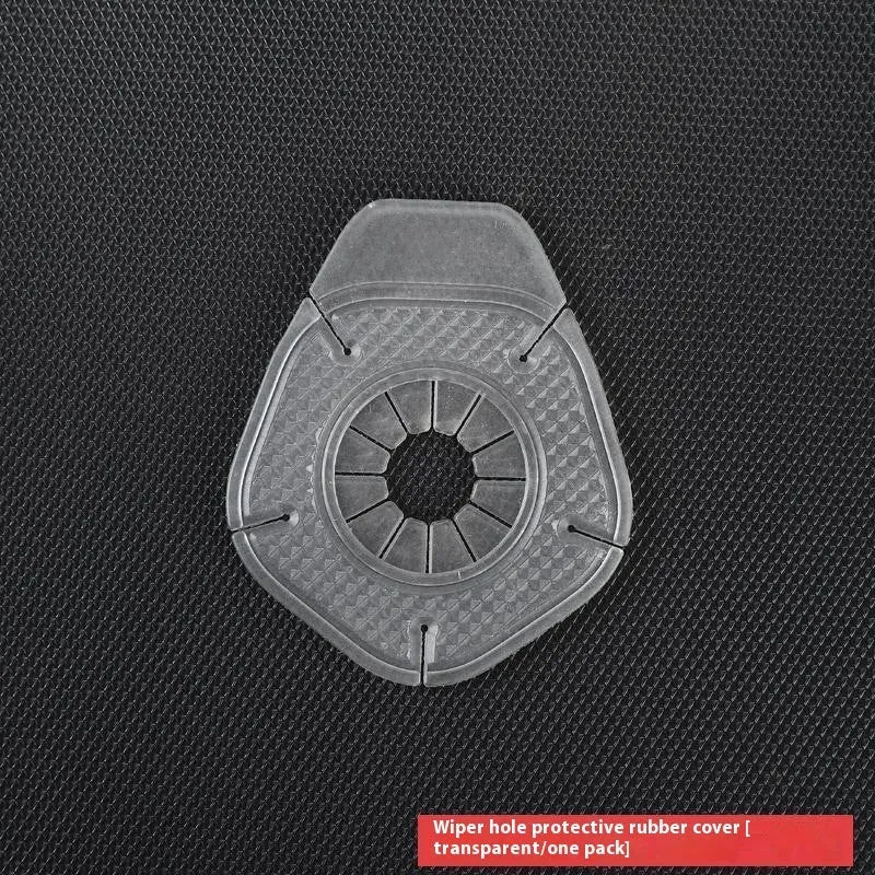 Car wiper hole protective cover made of silicone PVC in black colour, measuring 7.5x9.8cm for universal car fit