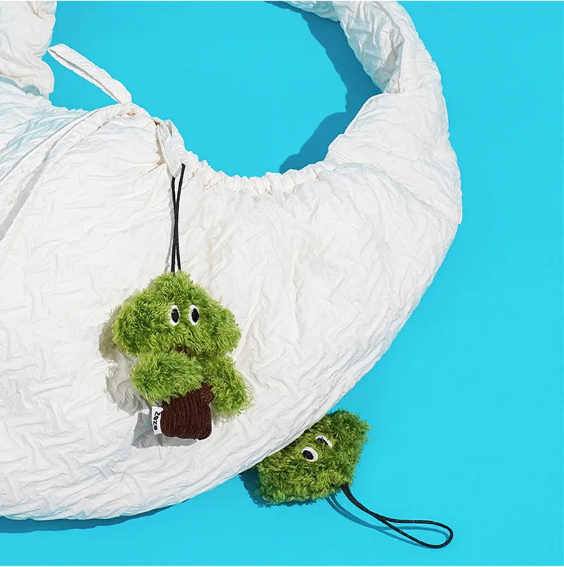 Green pine tree cat toy with mint filling and tease stick
