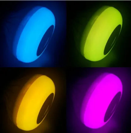 White E27 Bluetooth speaker light bulb with remote control for 16 colour options