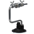 Silver aluminium fishing reel winder line spooler with adjustable tension and suction cup base