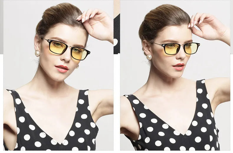Anti blue light glasses with TR90 frame in Bright Black colour, full frame, unisex design