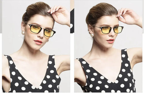 Anti blue light glasses with TR90 frame in Bright Black colour, full frame, unisex design