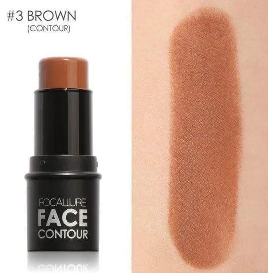 Face contour highlighter cream pot with four shade options A, B, C, D for cheekbone highlighting