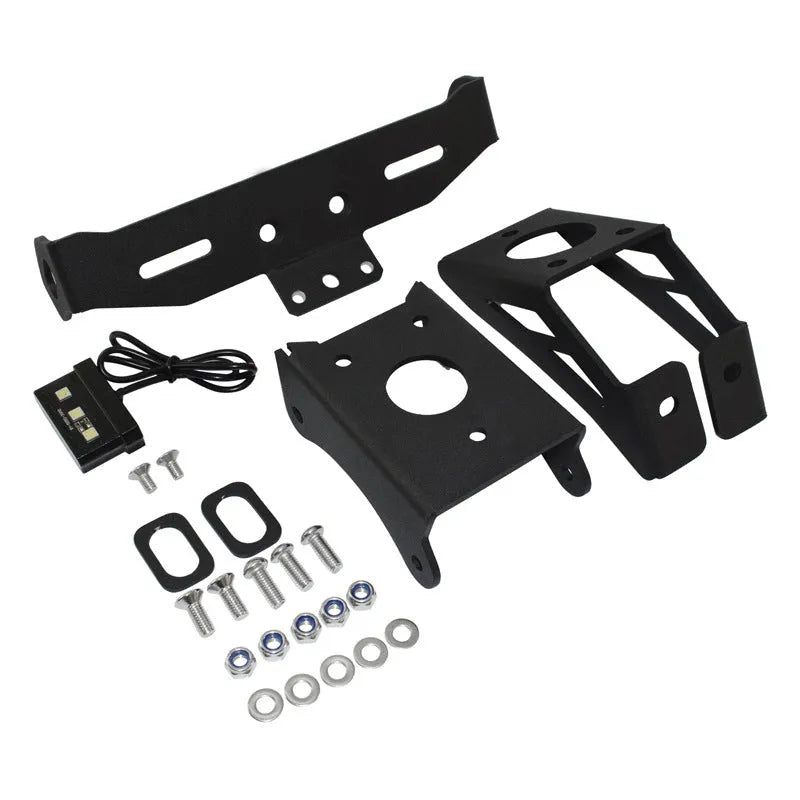 Black aluminium licence plate bracket for Honda motorcycle rear mounting