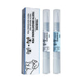 Pet teeth whitening pen with dual-ended design and dental brush applicators for dog and cat tartar removal