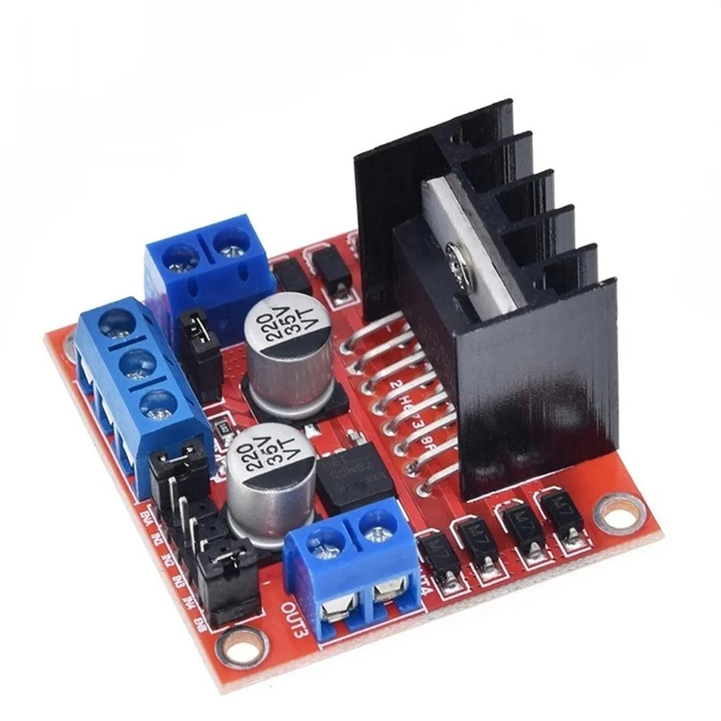 L298N motor driver module dual H-bridge DC stepper motor controller board