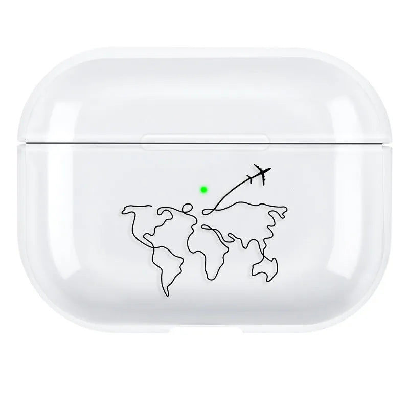 Simple solid colour PC protective shell case for Apple AirPods Pro 3 earphones