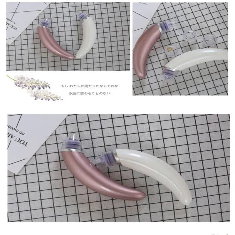 Electric blackhead suction instrument in rose gold or white for facial pore cleansing
