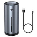 Aluminium alloy car diffuser humidifier in black or dark grey with USB port