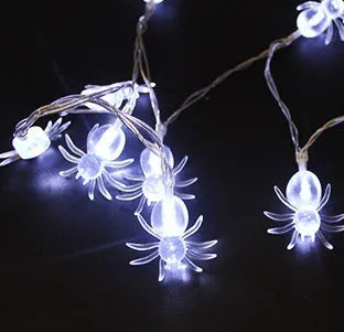 Halloween LED string lights with pumpkin, ghost and bat figurines on 1.2 metre waterproof battery-powered string