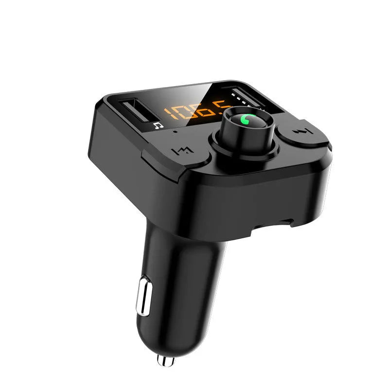 Black car Bluetooth MP3 player with 1.1-inch display for vehicle cigarette lighter connection