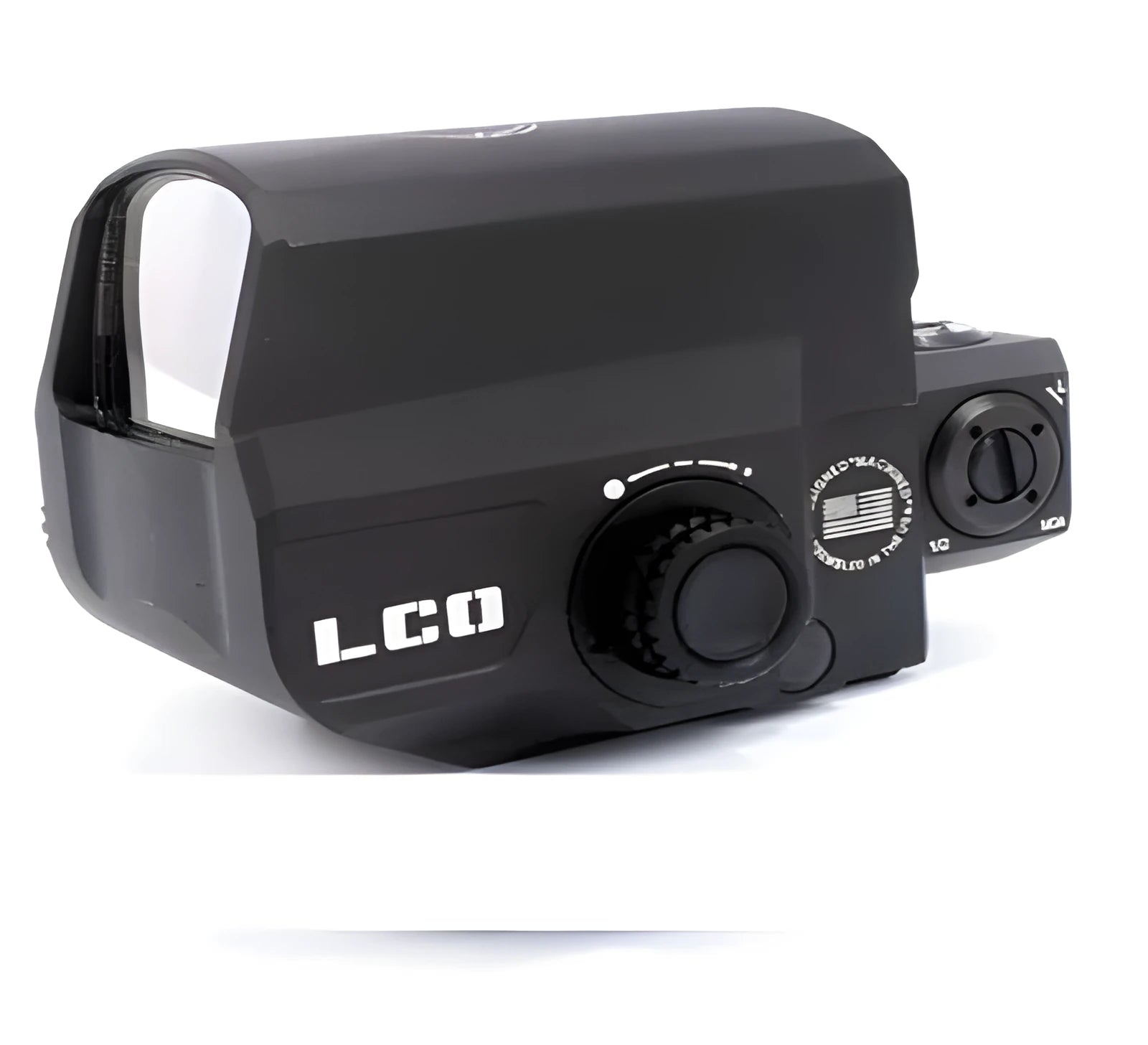 LCO red dot reflex sight with holographic reticle mounted on a 20mm rail