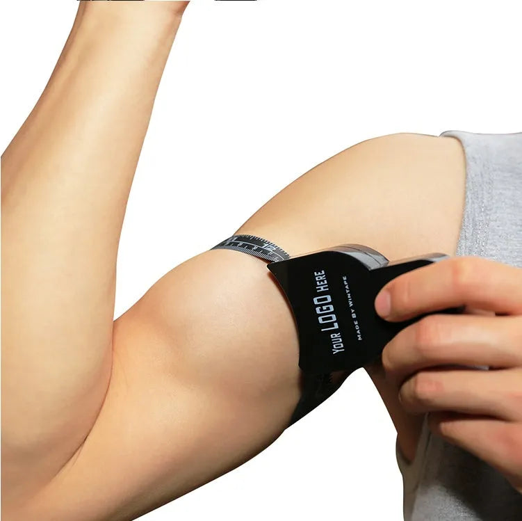 Black body fat calliper measuring instrument with ABS construction and measurement scale