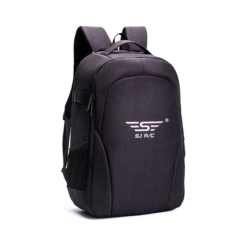 Black UAV waterproof backpack with Oxford cloth construction and multiple internal pockets for drone equipment storage