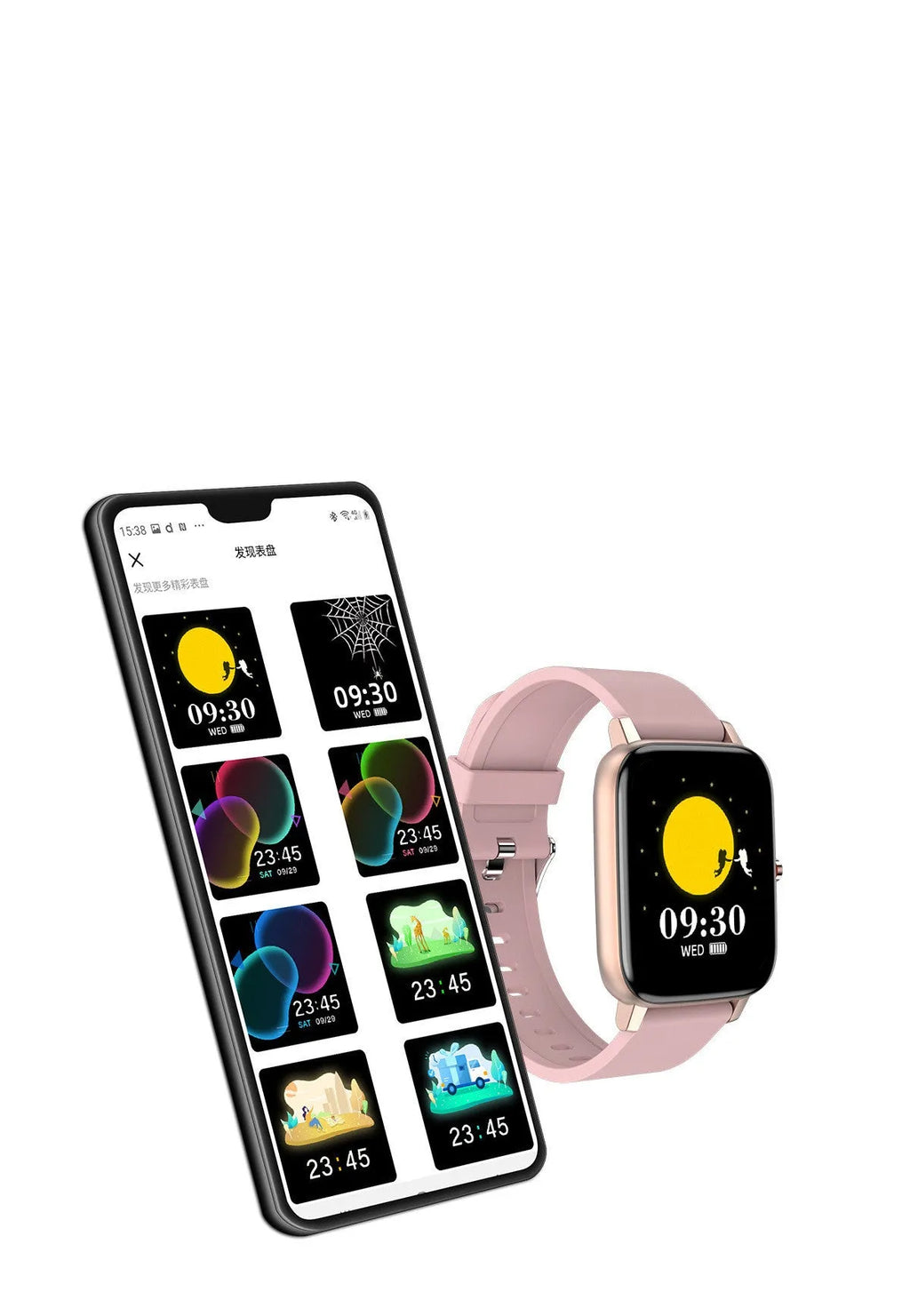 H80 sports smart watch with black silicone strap showing ECG and blood oxygen monitoring on its 1.69-inch screen.
