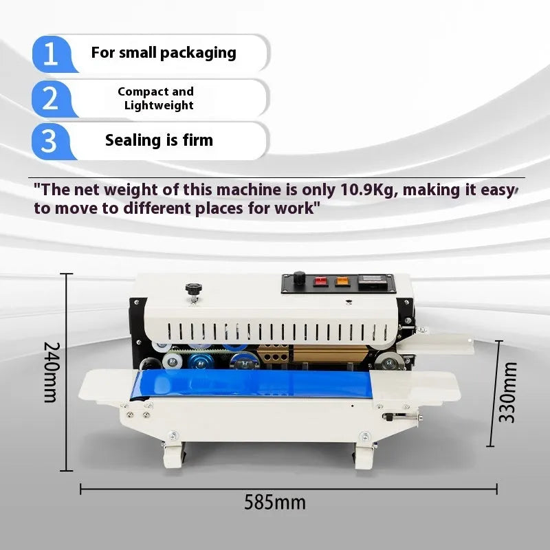 Mini handheld manual sealing machine with date stamp for food bags